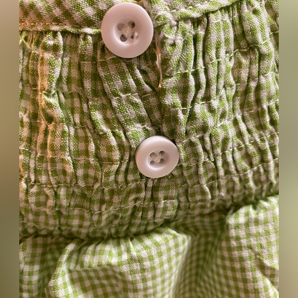 🎃$12 SALE Fall Gingham Dress Smocked Embroidered Pumpkins Boutique Size 2/3 - Picture 5 of 6